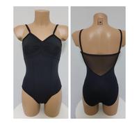 BODY DANZA A BRETELLINA CON INSERTI IN MICRORETE DV0202 ETOILE SPETTACOLO TEATRO