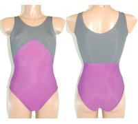 BODY DANZA A CANOTTA BICOLORE CON SCOLLATURA NORMALE E CON TAGLIO IN VITA DV0175
