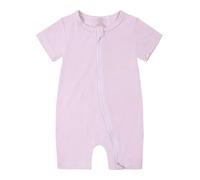 Body Danza Bambina, Body Neonato Canottiera Tutina per per E con Cerniera a Maniche Corte (Light Purple 12-18 Mesi)