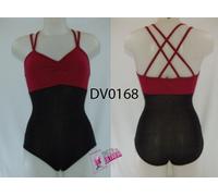 BODY DANZA BICOLORE A DOPPIA BRETELLINA CON ARRICCIO PARTE ANTERIORE DV0168