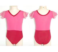 BODY DANZA BICOLORE CON SCOLLATURA A V E CON MANICHE A FARFALLA DV0176 TEATRO
