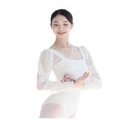Body Danza Classica Donna Collant, Tute da Balletto, Tute for Adulti, Tute for la Pratica di Danza, Tute da Ginnastica for l'allenamento di Base dei Test d'Arte Femminili(White,S)