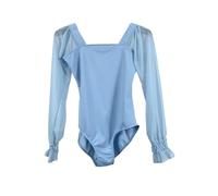 Body Danza Classica Donna Collant, Tute da Balletto, Tute for Adulti, Tute for la Pratica di Danza, Tute da Ginnastica for l'allenamento di Base dei Test d'Arte Femminili(Light Blue,S)
