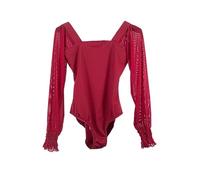 Body Danza Classica Donna Collant, Tute da Balletto, Tute for Adulti, Tute for la Pratica di Danza, Tute da Ginnastica for l'allenamento di Base dei Test d'Arte Femminili(Red,M)