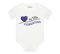 Body divertente neonato a maniche corte Io tifo Fiorentina