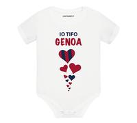 Body divertente neonato a maniche corte Io tifo il Genoa