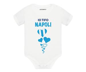 Body divertente neonato a maniche corte Io tifo il Napoli