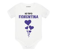 Body divertente neonato a maniche corte Io tifo la Fiorentina