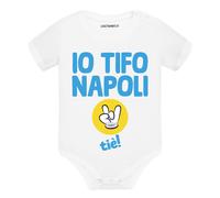 Body divertente neonato a maniche corte Io Tifo Napoli tiè ultras calcio bimbo