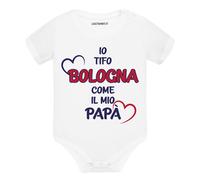 Body divertente neonato a maniche corte LoL Io Tifo Bologna come il mio papà