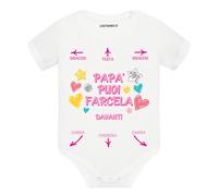 Body divertente neonato a maniche corte Papà puoi farcela