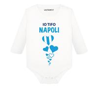 Body divertente neonato a maniche lunghe Io tifo il Napoli