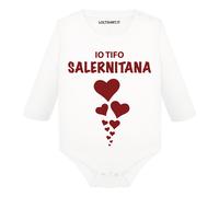 Body divertente neonato a maniche lunghe Io tifo la Salernitana