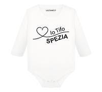 Body divertente neonato a maniche lunghe Io tifo Spezia