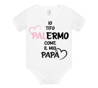 Body divertente neonato LoL Io Tifo Palermo come il mio papà