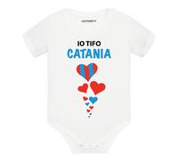 Body divertente neonato maniche corte Io tifo il Catania