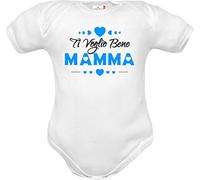 body e tutine neonato maschio e neonata femmina originali simpatici divertenti idea regalo nascita compleanno natale (body mamma tvb maschio azzurro manica corta, 18: 18-24 mesi)