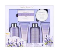 BODY & EARTH Regali alla lavanda per donne, 6 pezzi, regalo di compleanno per donne, gel doccia, burro per il corpo, crema per le mani, set da bagno per donne, fidanzate, mamma