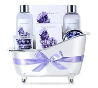 Lavanda Regalo Donna Set da Bagno 7 Pezzi Body&Earth, Regalo Donna Compleanno, Regalo Festa Della Mamma,Confezione Idee Della Mamma