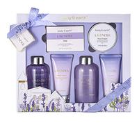Body & Earth Set Creme Donna Confezione 6 Pezzi, Idee Regalo Donna, Cofanetto Regalo Compleanno, Anniversario o Festa, Profumo Lavanda, festa della mamma, regalo natale donna