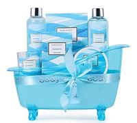 Body & Earth Set Regalo Donna da Bagno Doccia 7 Pezzi, Lozione Corpo, Sali da Bagno, Candela Profumata, Idee Regalo Donna, Compleanno, Anniversario o Festa Della Mamma