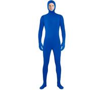 Body elasticizzato con viso aperto, per uomo e donna, unisex, per Halloween, cosplay, carnevale, Blu navy, 170-185cm/5.6-6.1ft