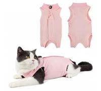 Body Gatto Post Operatorio, tuta chirurgica per gatti, Tuta Recupero per Gatti dopo Sterilizzazione o Chirurgia, Alternativa al Collare Elisabettiano per Impedire Leccare Ferita (Rosa, M)