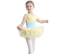 Body Ginnastica Artistica Bambina Tutu Classica Ballerina Balletto Leotards Body da Danza Vestito da Pattinaggio Artistico Senza Maniche Bodysuit da Spettacolo Senza Cuciture Body Danza Bambina