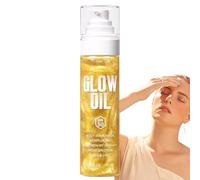 Body Glow Oil, 100ml Sunscreen Moisturizer, Natural Skin Brightening Formula, SPF50 Hydrating Protection, for Travel, Beach, Picnic, Camping, Cycling Use Men Women