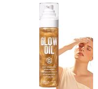 Body Glow Oil, Full Body Sunscreen, Natural Brightening Moisturizer, 100 ml Lightweight SPF50 Oils for Radiant Skin, Travel, Beach, Campeggio, Ciclismo, Outdoor Activities