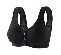 Body in pizzo bianco da donna, spalline regolabili, copertura completa, reggiseni comodi senza ferretto, top in pizzo senza ferretto, Nero , 54