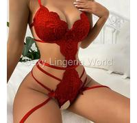 Body In Pizzo Lingerie Crotchless Teddy Sexy Intimo Leotard Spicy Outfit