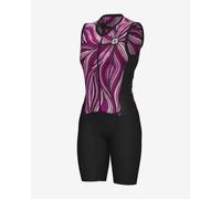 Body integrale Alé PRAGMA Art corto rosa nero donna - L