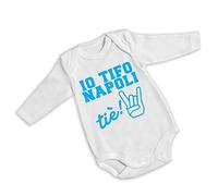 Body Io Tifo Napoli Tie Grafica Azzurra 6 Mesi Manica Lunga