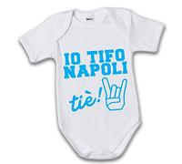 Body Io Tifo Napoli Tie Grafica Azzurra 9 Mesi Manica Corta