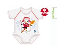 J Bimbi Body 0-36 mesi a taglia unica in cotone biologico in caldo cotone Warm - Pupazzo di neve