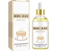 Body Juice Oil, Mango Cake Vanilla Cream Scented Handcrafted Body Oil, Body Juice Oil Select Your Scents, Body Oil For Women, Nourishes Body & Maintains Moisture (Birthday Cake)