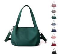 Body Light and Versatile Casual Bag, Nylon Waterproof Shoulder Crossbody Bag, Multiple Pockets, for Women Travels (Green)