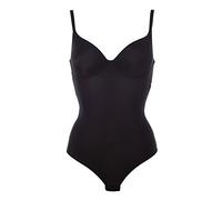 Body Lormar imbottito con coppe stretch retro taglio laser articolo Mousse (5°, Nero)