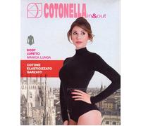 Body lupetto da donna a manica lunga in cotone elastico garzato cotonella 3510