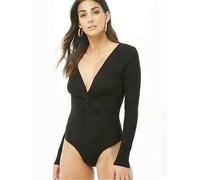 body maglia morbida donna scollo girocollo nero sensuale slim 4770