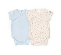 Body Maniche Corte Print Fish/Azzurro Mix - Taglia 9-12 Mesi- 2 Pezzi Rosa e Azzurro