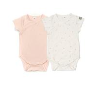Body Maniche Corte Tulips/Rosa Mix - Taglia 0-1 Mese - 2 Pezzi Rosa e Bianco