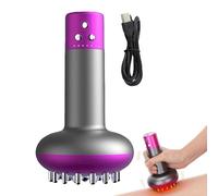 Body Massager - Handheld Deep Tissue Device, Electric Tool | Muscle Recovery Support, Heat Vibration Relief Function, Personal Wellness Equipment, Ideal for Back, Neck, Shoulder, 9.5x16x3.8cm
