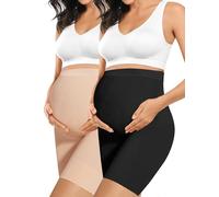 Body Modellante Premaman Baby Bump, Biancheria Intima a Vita Alta a metà Coscia per prevenire Lo sfregamento, Morbido Supporto Addominale, Medium