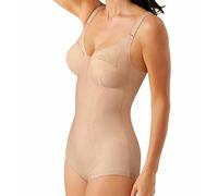 Playtex Body modellatore Regina di Quadri 2858/2859 - Coppe B/C/D, Controllo elevato, Nero/Beige