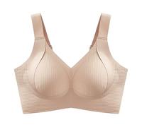 Body Naissance Namie Underwear Donna Wide Straps Without Ring Gathered to Collect Side Breasts Large Size Tank Top non Marking Bra Body Sexy Chic Pizzo, beige, XL