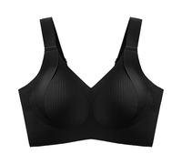 Body Naissance Namie Underwear Donna Wide Straps Without Ring Gathered to Collect Side Breasts Large Size Tank Top non Marking Bra Body Sexy Chic Pizzo, Le Noir, XX-Large