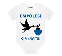 Body neonato a maniche corte Empolesi si nasce calcio idea regalo papà