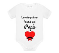 Body neonato a maniche corte La mia prima festa del papà